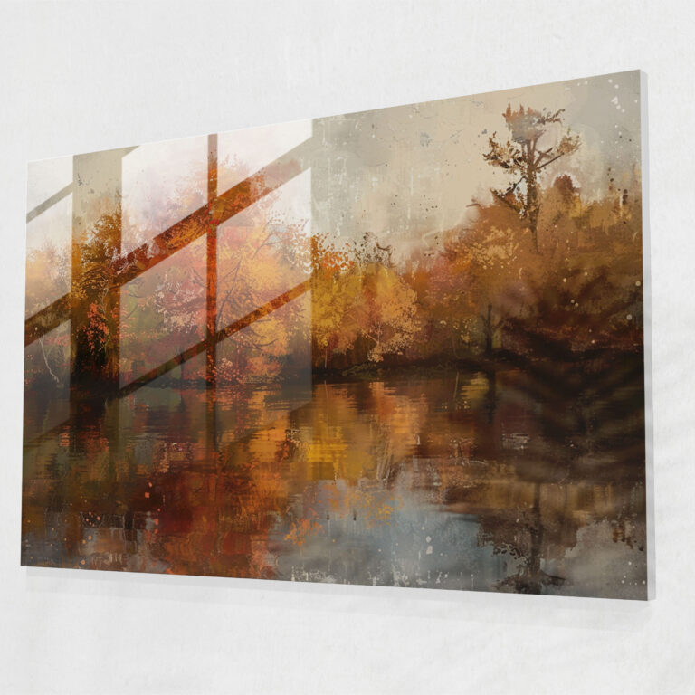 Claude Monet Glass Print - Autumn Landscape - Claude Monet, Glass Wall Art, Wall Decoration, Glass Art