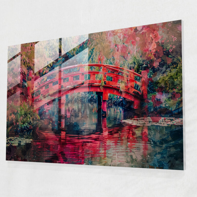 Claude Monet Glass Print - Japanese Bridge - Claude Monet, Glass Art, Modern Art, Home Decoration