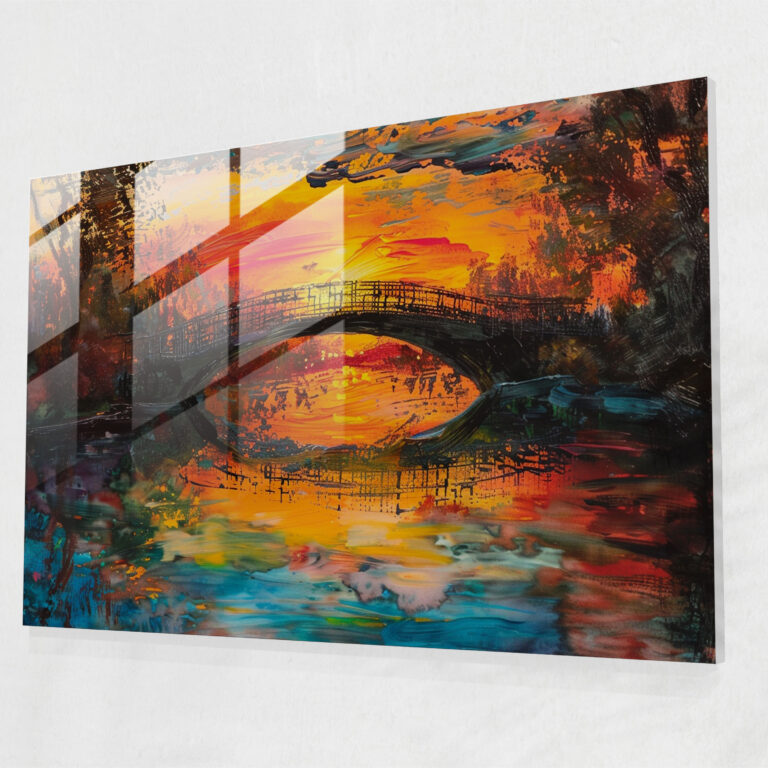 Claude Monet Dreamy Sunset Glass Art - Claude Monet, Home Decoration, Glass Wall Art, Glass Art
