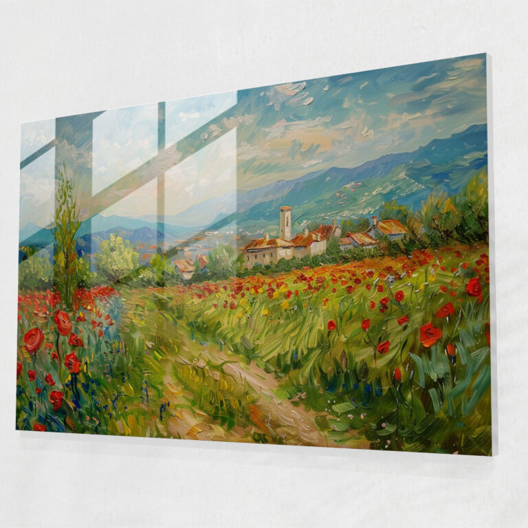 Claude Monet Glass Art French Countryside Modern Art - Claude Monet, Wall Decoration, Claude Monet, Modern Art