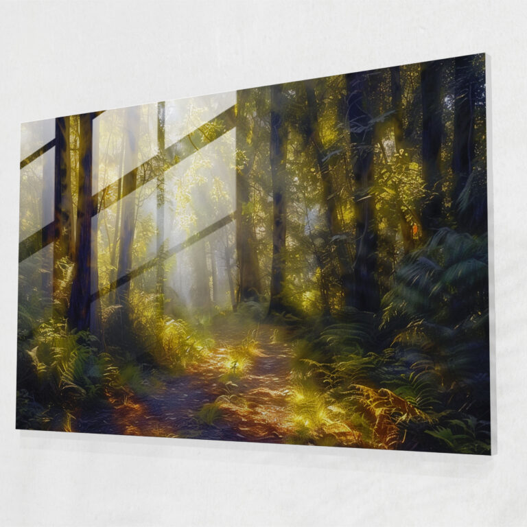 Claude Monet Glass Art Enchanting Forest Modern Art - Claude Monet, Modern Art, Glass Art, Glass Print