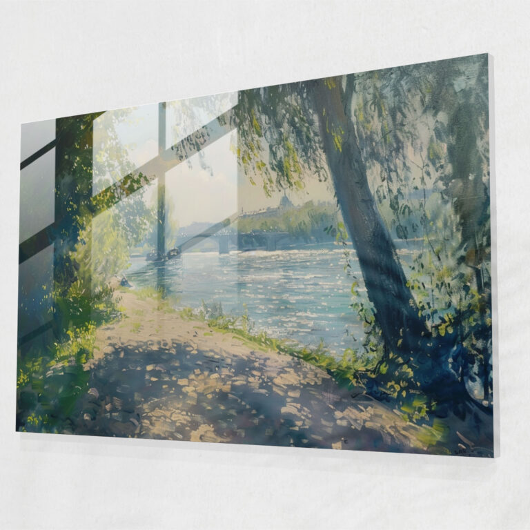 Seine River View Glass Print - Claude Monet, Claude Monet, Glass Art, Home Decoration
