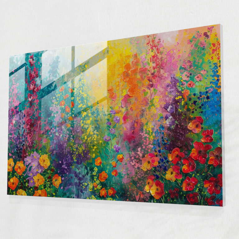 Claude Monet Glass Art Wall Decoration - Claude Monet, Modern Art, Colorful, Glass Art