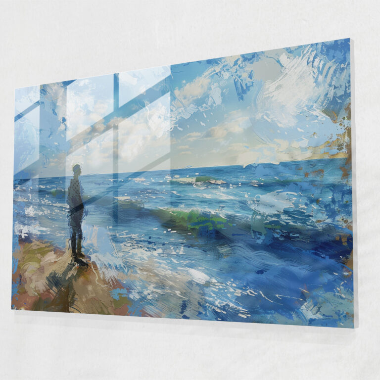 Claude Monet Glass Print Home Decoration - Claude Monet, Glass Wall Art, Scenic, Seaside
