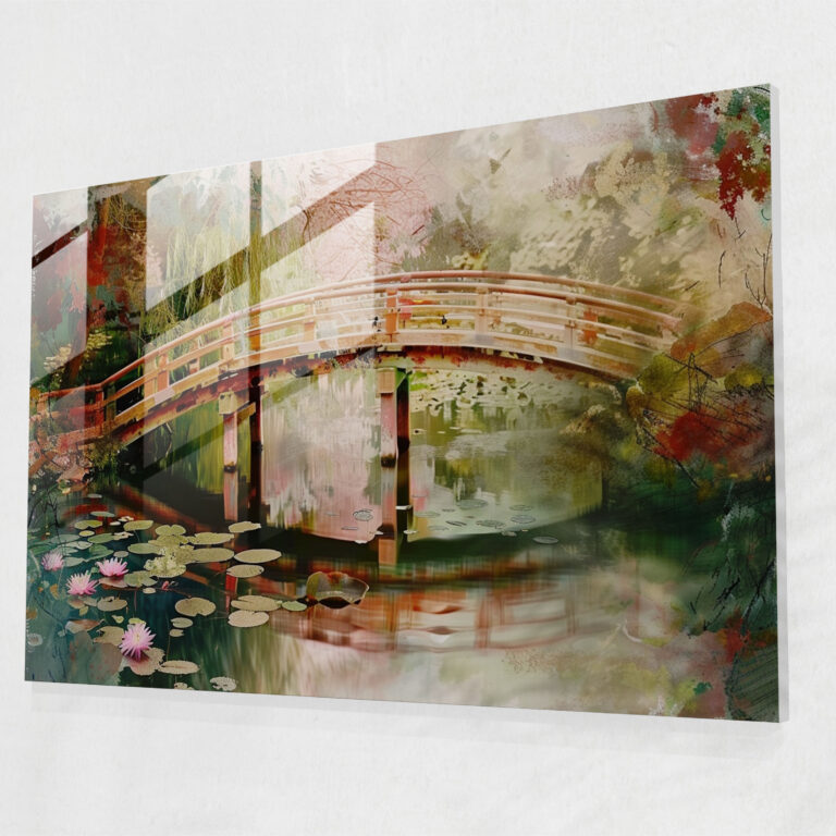 Claude Monet Glass Print - Japanese Bridge Glass Wall Art - Claude Monet, Modern Art, Wall Decoration, Glass Wall Art