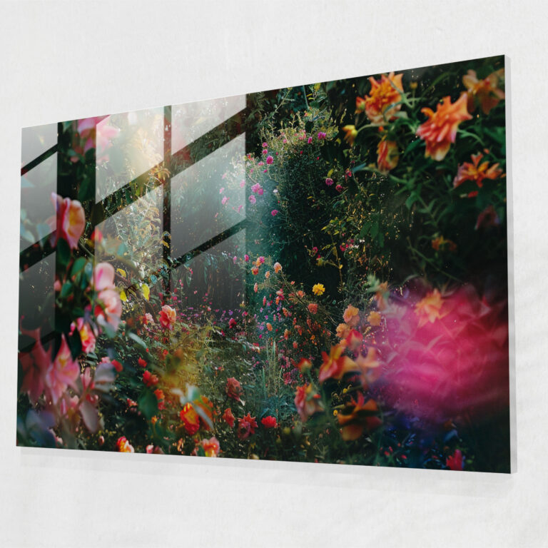Claude Monet Glass Print - Blooming Garden Glass Wall Art - Claude Monet, Glass Wall Art, Glass Print, Claude Monet