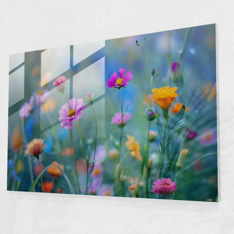 Claude Monet Glass Print - Meadow Flowers Glass Wall Art - Claude Monet, Wall Decoration, Glass Art, Glass Wall Art