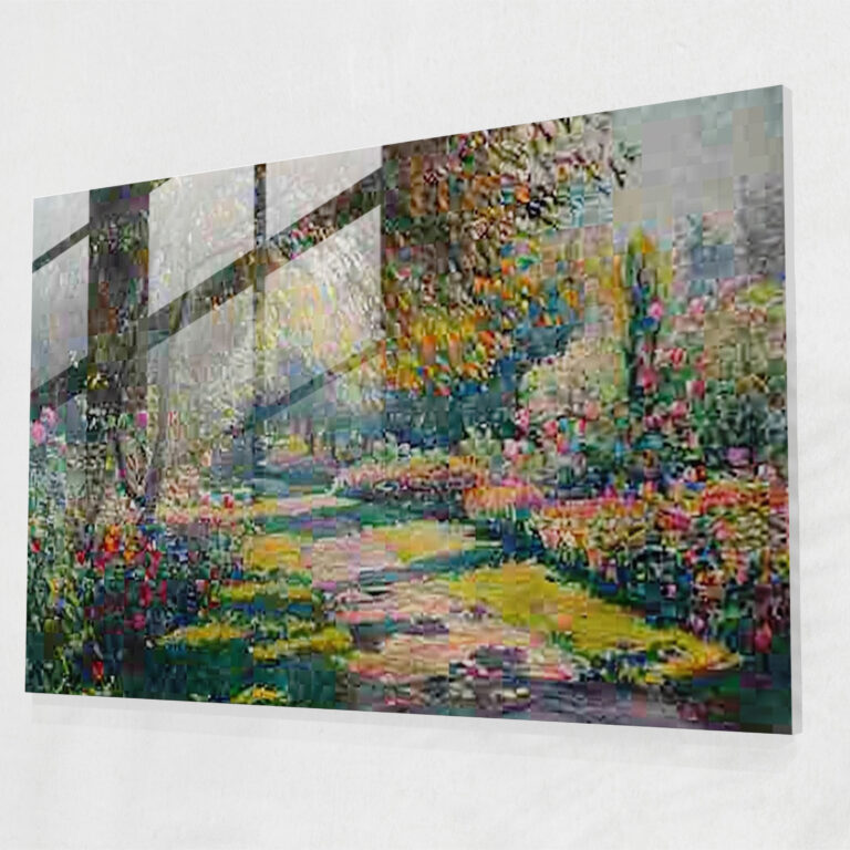 Claude Monet Sun-Dappled Garden Glass Print - Claude Monet, Home Decoration, Glass Wall Art, Claude Monet