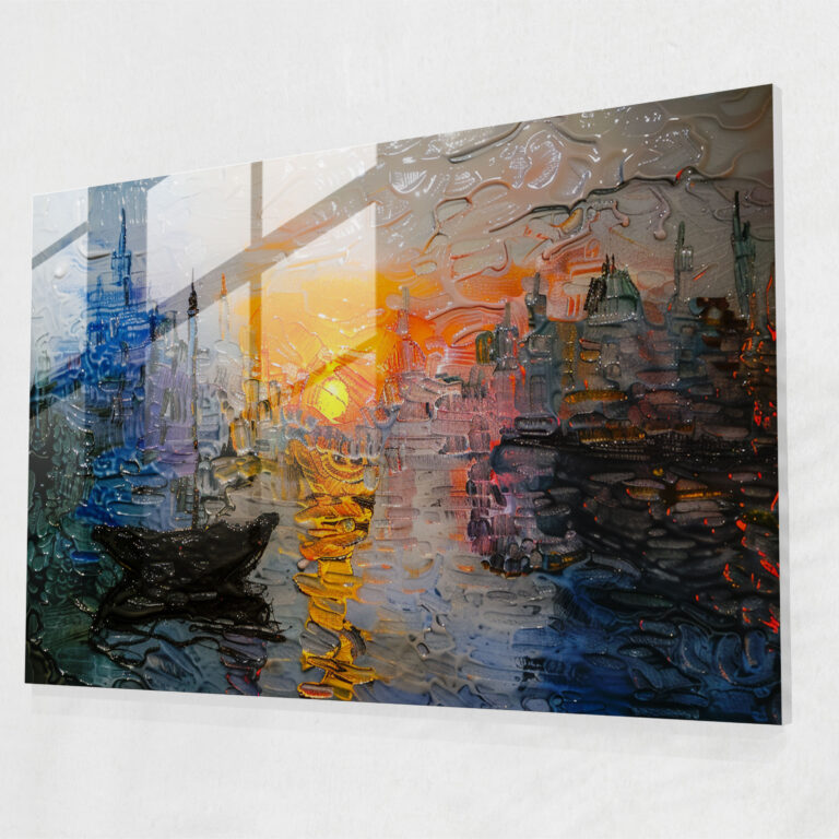 Claude Monet Impressionist Cityscape Glass Art - Claude Monet, Glass Wall Art, Modern Art, Wall Decoration