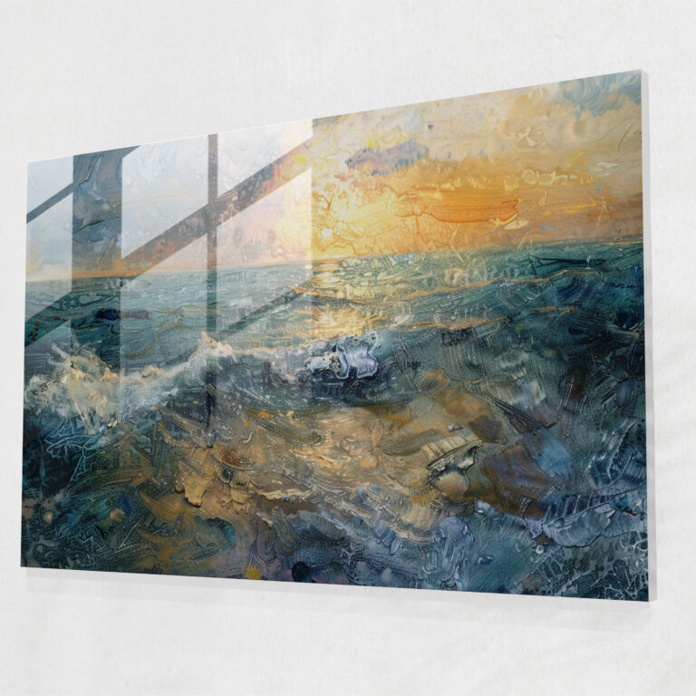 Claude Monet Impressionist Seascape Glass Print - Claude Monet, Glass Wall Art, Glass Print, Wall Decoration