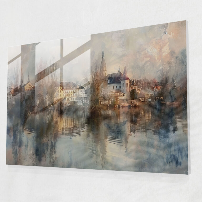 Impressionist Cityscape Glass Art - Claude Monet, Modern Art, Glass Print, Wall Decoration