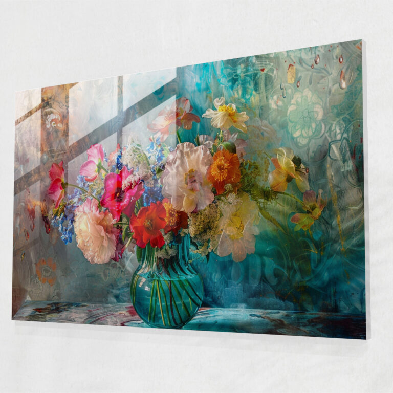Floral Still Life Glass Art - Claude Monet, Glass Wall Art, Wall Decoration, Home Decoration