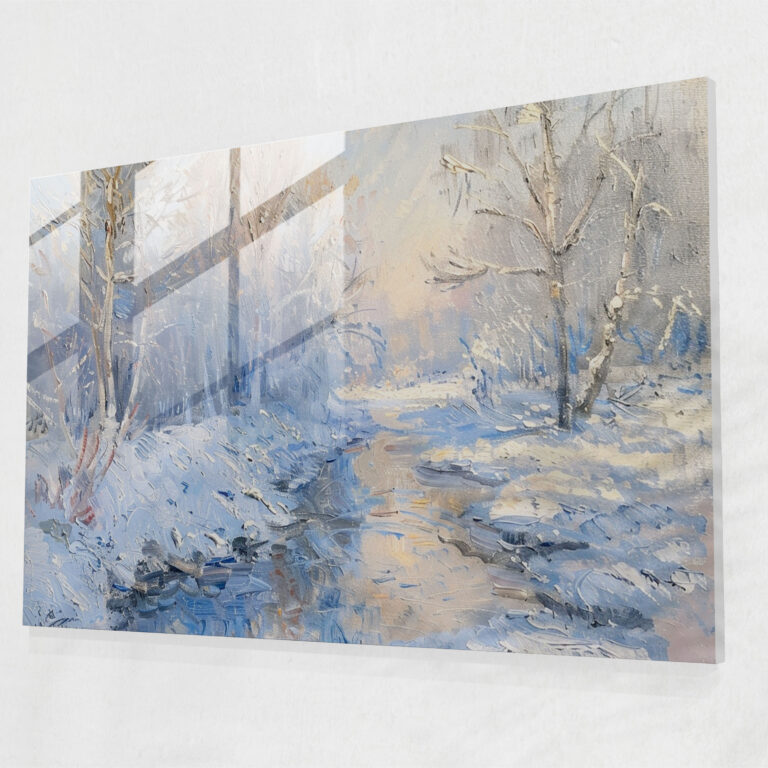 Claude Monet Wall Decoration - Winter Landscape - Claude Monet, Glass Wall Art, Home Decoration, Claude Monet