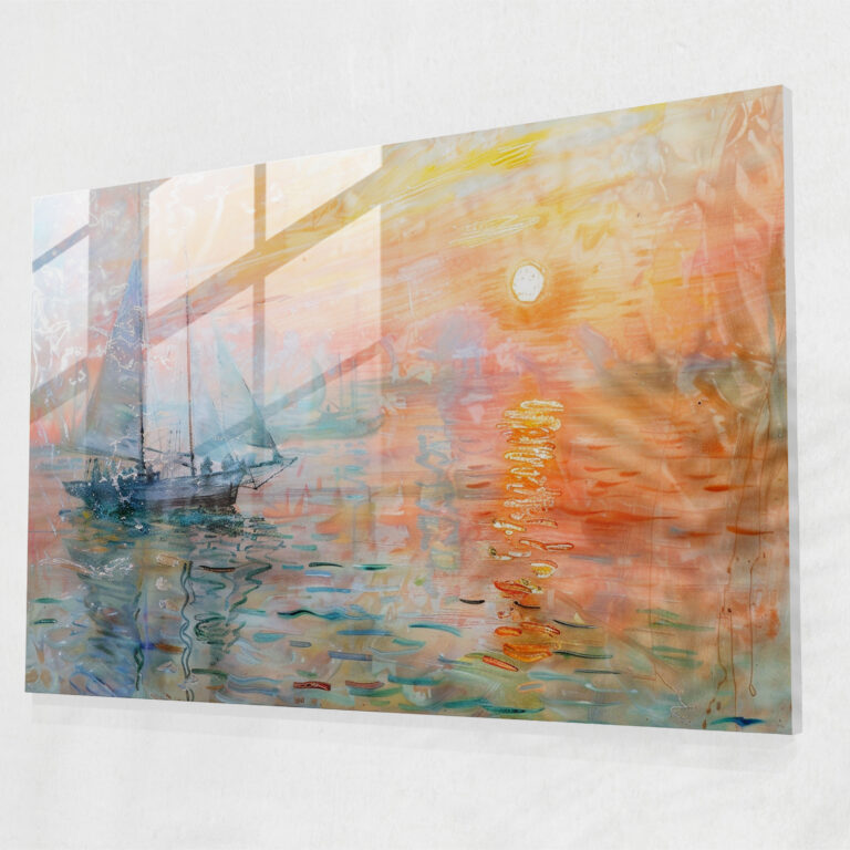 Impression, Sunrise Claude Monet Glass Wall Art - Claude Monet, Glass Print, Modern Art, Glass Art