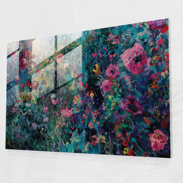 The Artist's Garden Claude Monet Glass Art - Claude Monet, Glass Art, Modern Art, Wall Decoration