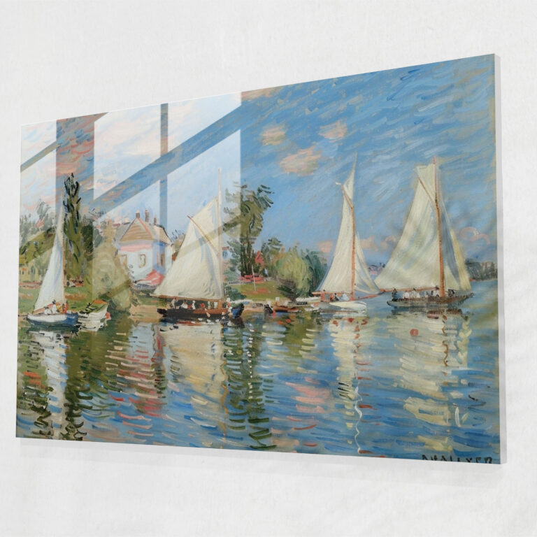 Sailboats At Argenteuil Claude Monet Home Decoration - Claude Monet, Glass Art, Claude Monet, Modern Art