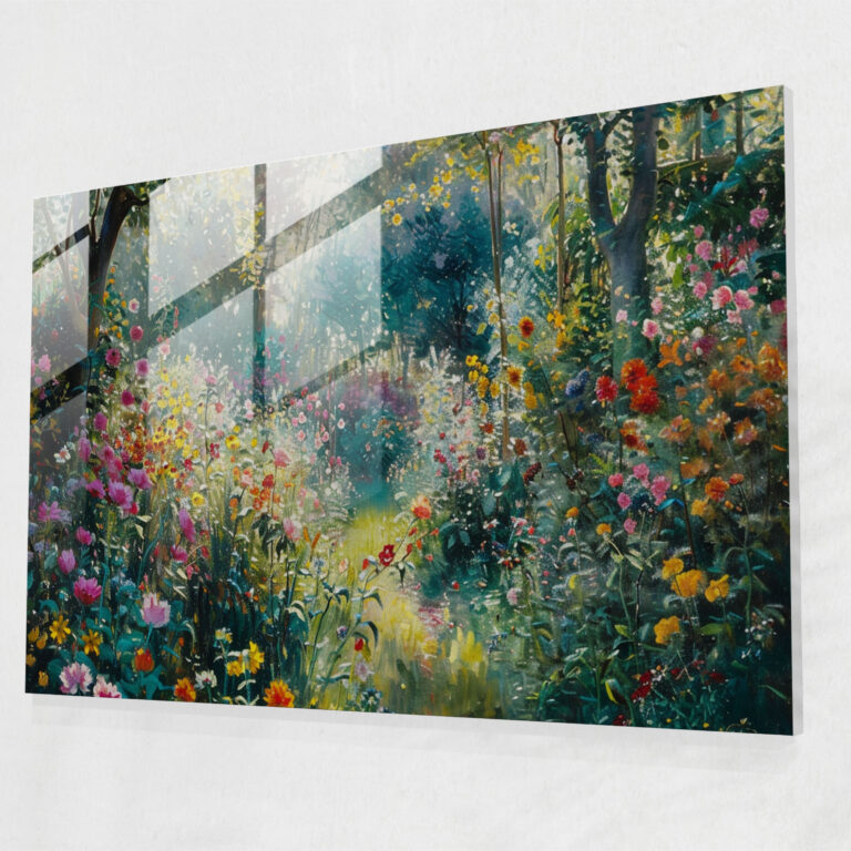 Claude Monet Garden Glass Print - Claude Monet, Glass Wall Art, Home Decoration, Wall Decoration