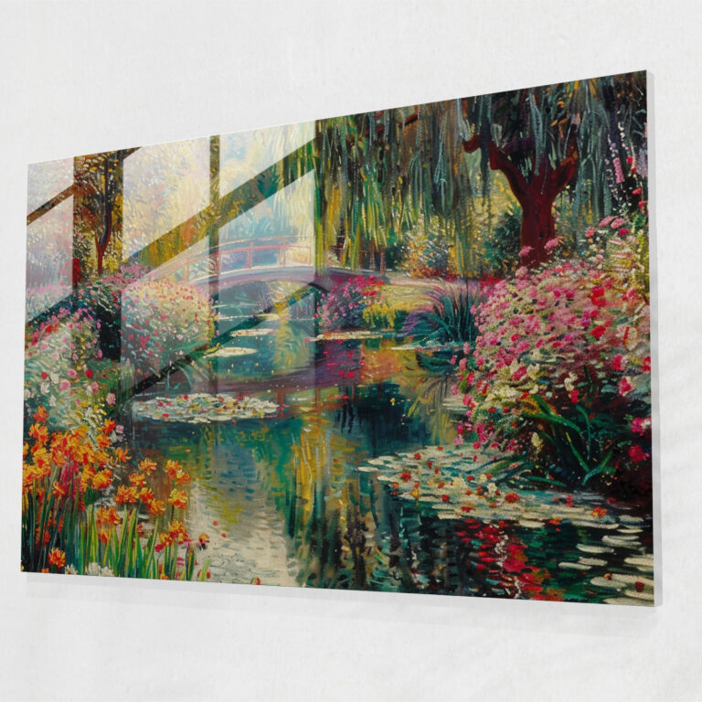 Claude Monet Enchanting Garden Glass Print - Claude Monet, Wall Decoration, Modern Art, Glass Print