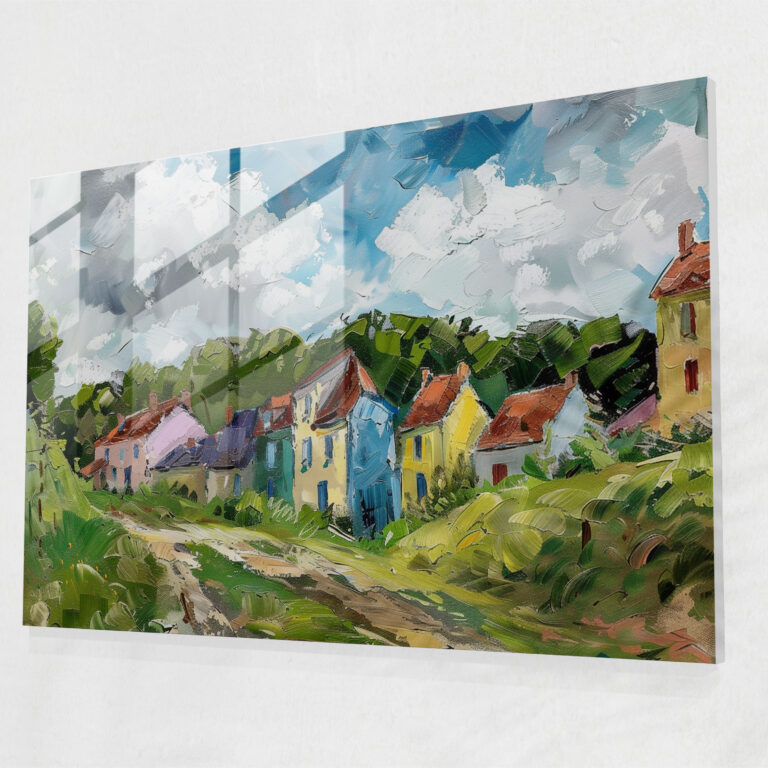 Claude Monet Village Glass Print - Claude Monet, Glass Print, Modern Art, Home Decoration