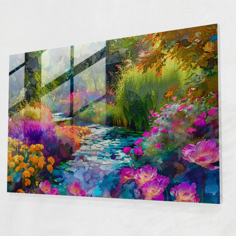 Impressionist Garden Glass Wall Art - Claude Monet, Glass Art, Wall Decoration, Impressionist Art