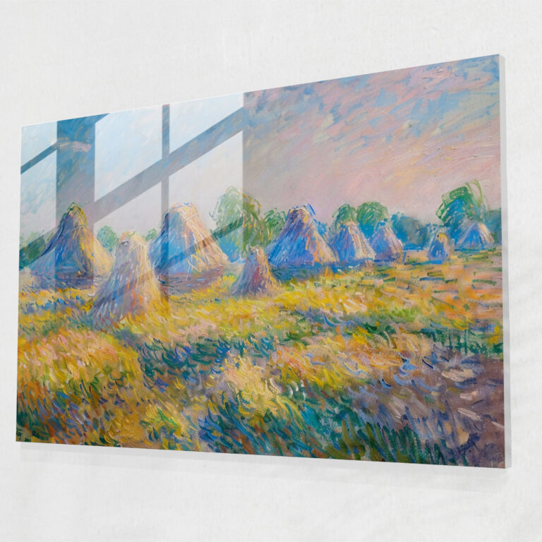 Claude Monet Haystacks Glass Art - Claude Monet, Modern Art, Claude Monet, Home Decoration