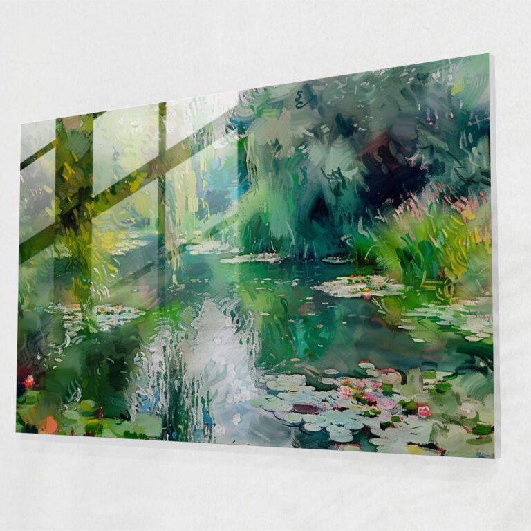 Giverny Garden Glass Art - Claude Monet, Garden Art, Modern Art, Home Decoration