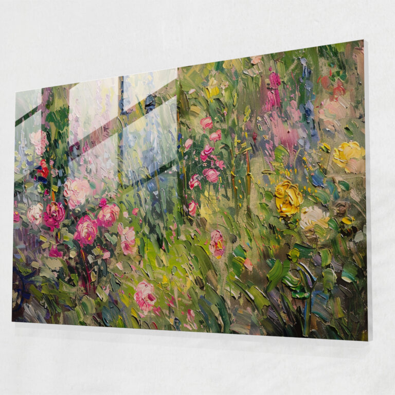 Claude Monet Glass Art - Summer Blooms In A French Garden - Claude Monet, Modern Art, Summer Blooms, Claude Monet
