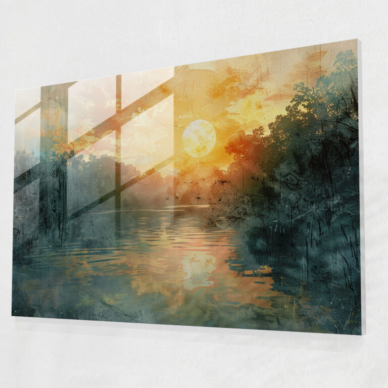 Claude Monet Sunrise Glass Print - Claude Monet, Wall Decoration, Home Decoration, Glass Art