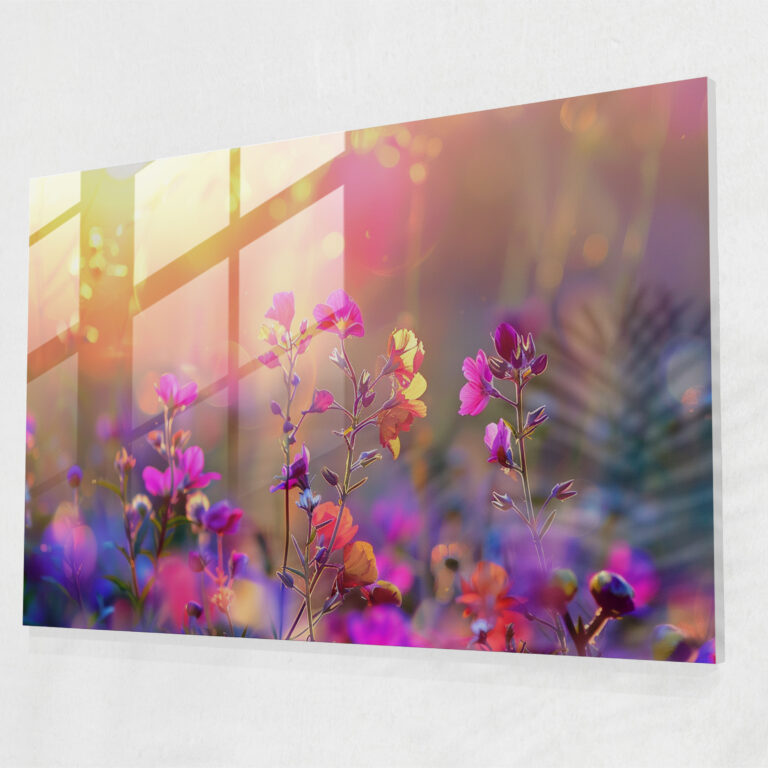 Claude Monet Glass Print - Sunset In The Garden - Claude Monet, Glass Wall Art, Modern Art, Home Decoration