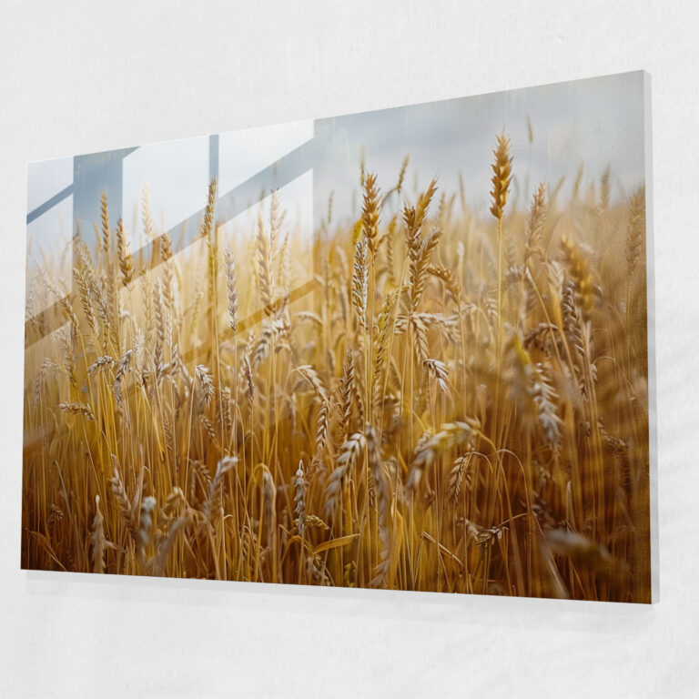 Claude Monet Glass Art - Field Of Wheat - Claude Monet, Home Decoration, Glass Art, Wall Decoration