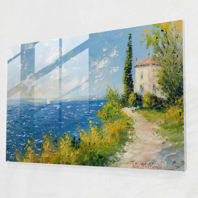 Claude Monet Seaside Glass Print - Claude Monet, Glass Wall Art, Glass Art, Glass Print