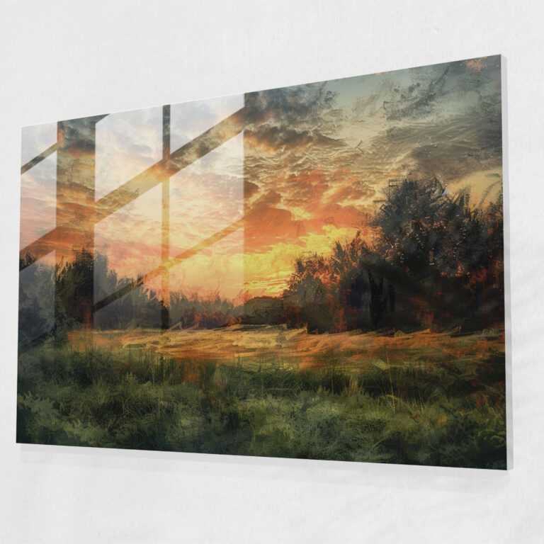 Claude Monet Glass Print - Sunrise In French Countryside Home Decoration - Claude Monet, Glass Print, Wall Decoration, Home Decoration