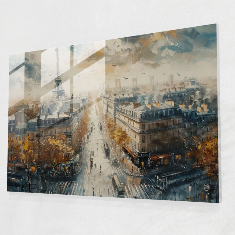Impressionistic Cityscape Paris Wall Decoration - Claude Monet, Modern Art, Claude Monet, Home Decoration
