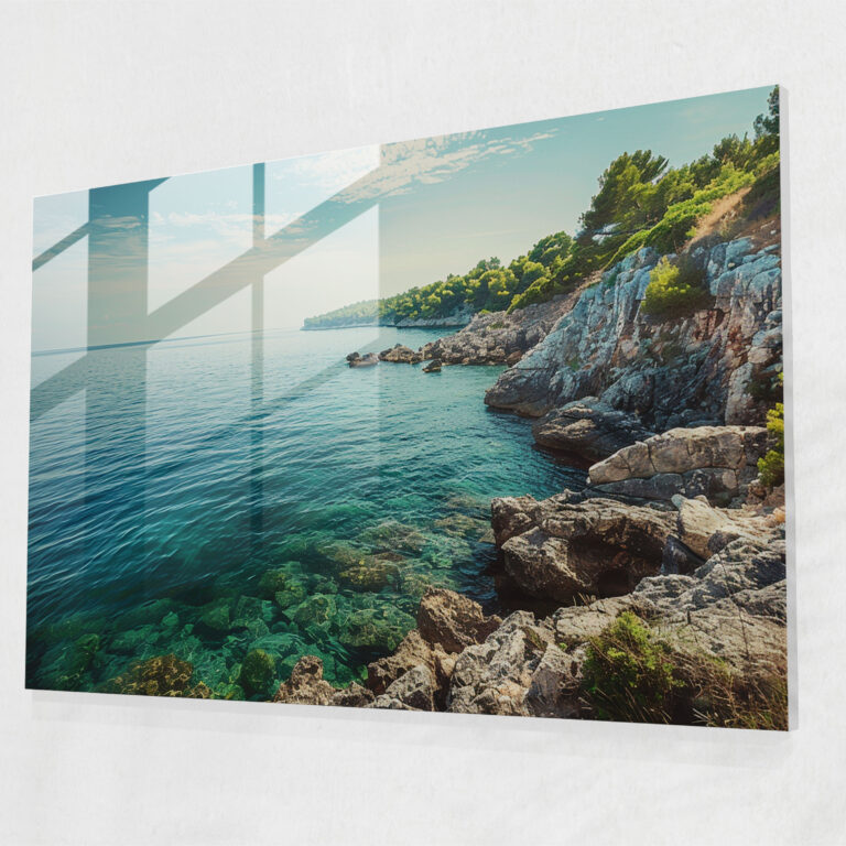 Seaside Landscape Calm Ocean View Glass Print - Claude Monet, Modern Art, Glass Art, Claude Monet