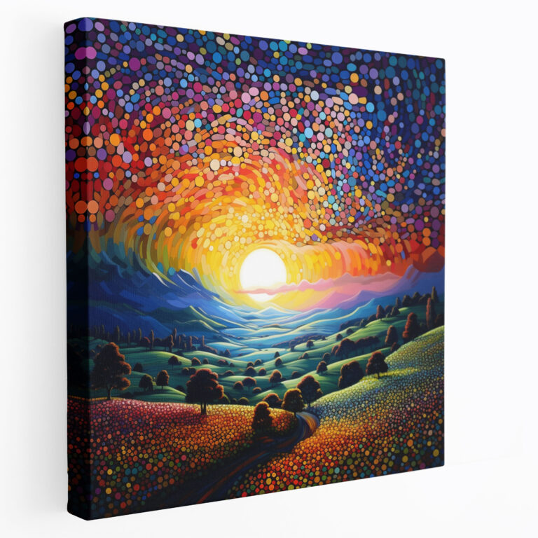 Classic Pointillism Wall Art - Classic, Colorful Dots, Home Decoration, Wall Art