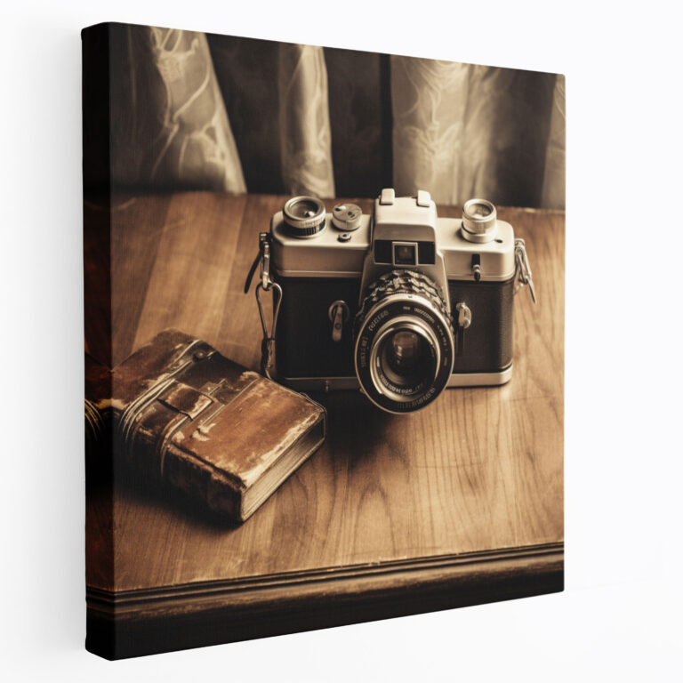 Classic Camera Wall Decoration - Classic, Nostalgic Photography, Wooden Table, Home Decoration