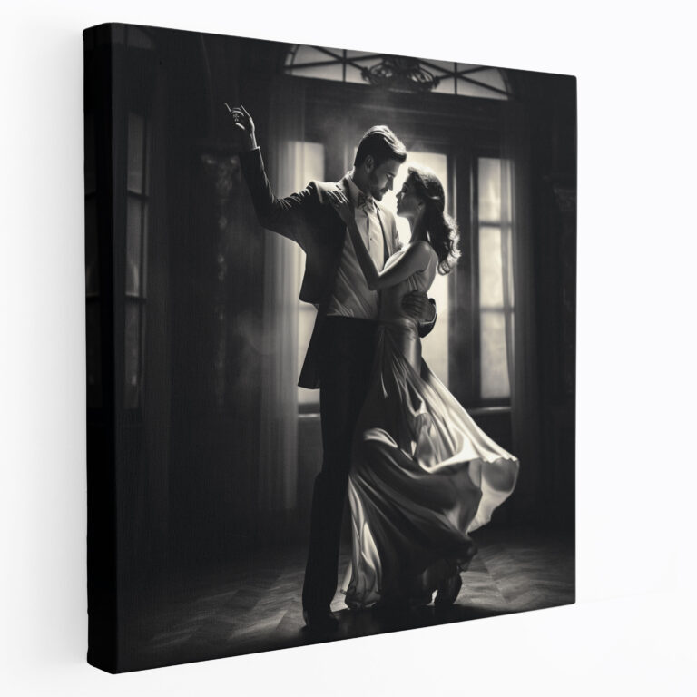 Classic Black And White Dance Canvas Print - Classic, Canvas Print, Classic, Elegance