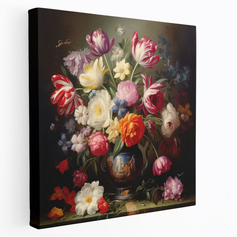 Classic Canvas Print - Exquisite Flowers - Classic, Floral Beauty, Exquisite Flowers, Elegant Vase