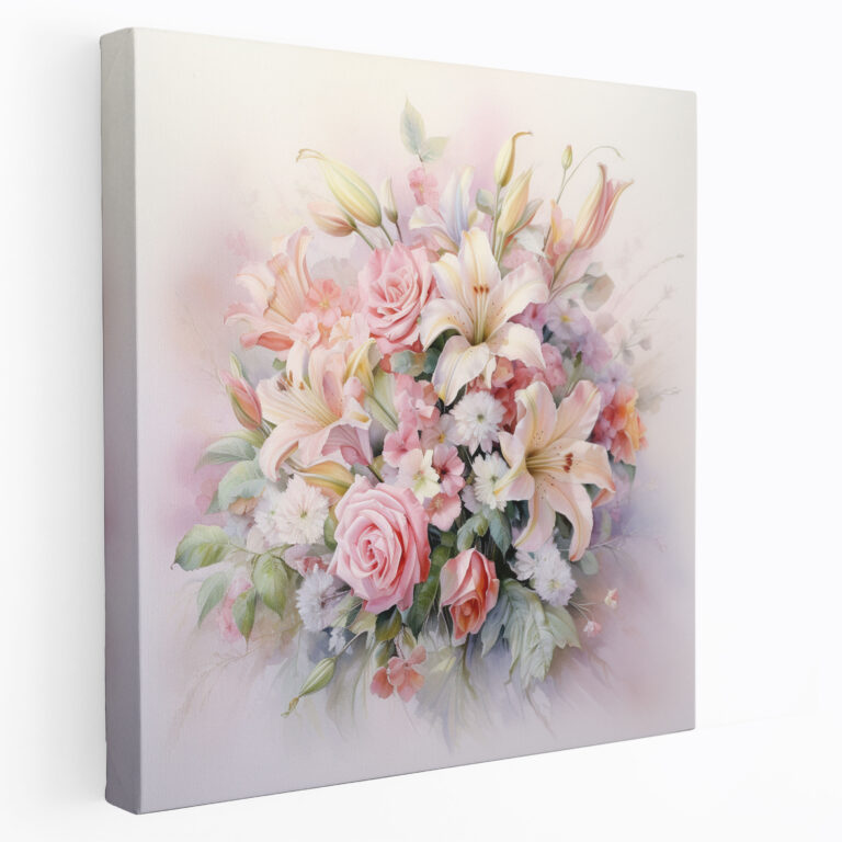 Classic Canvas Print: Delicate Flower Bouquet - Classic, Canvas Print, Wall Decoration, Canvas