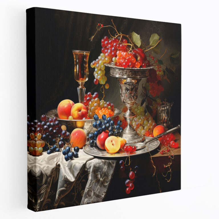 Classic Canvas Print: Luscious Still Life - Classic, Wall Decoration, Prosperity, Canvas Wall Art
