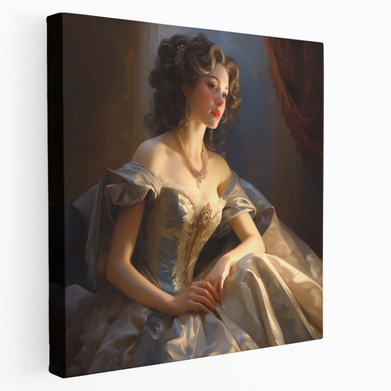 Classic Canvas Print: Elegant Lady Portrait - Classic, Sophistication, Canvas Print, Canvas