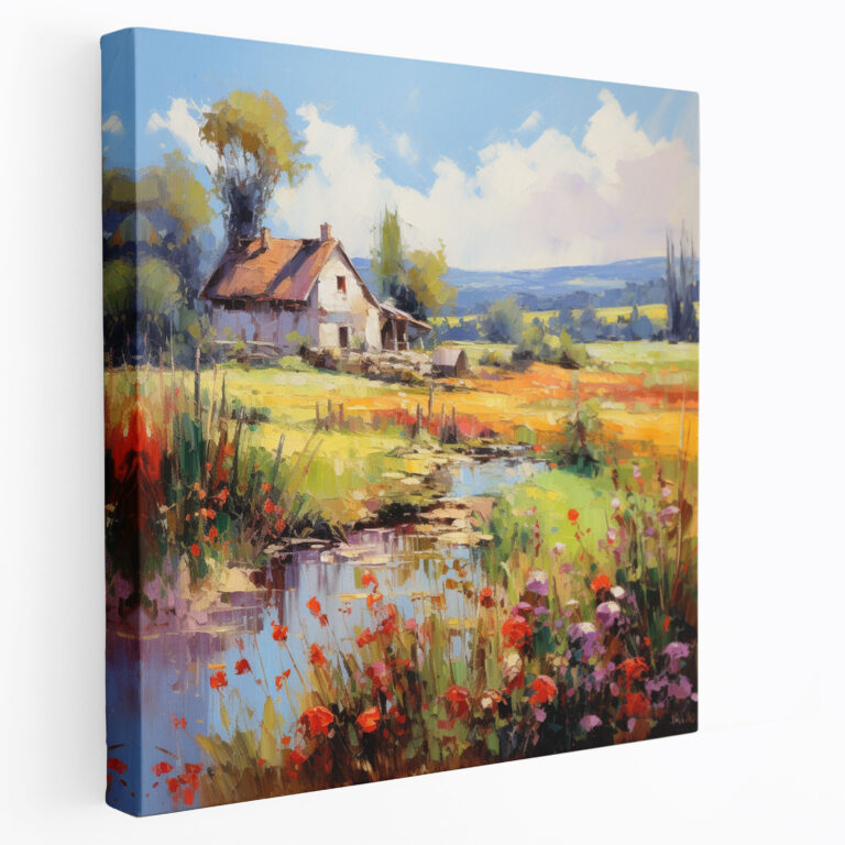 Classic Impressionist Wall Art - Picturesque Countryside Landscape - Classic, Classic, Canvas Print, Impressionist