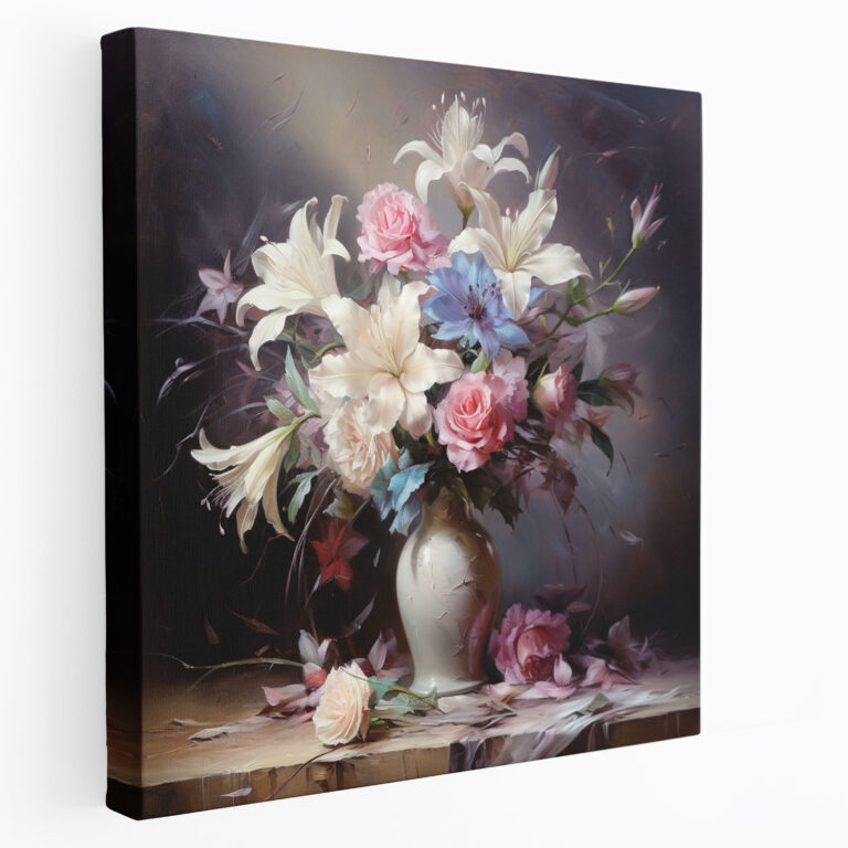 Classic Still Life Wall Art - Delicate Bouquet Of Flowers - Classic, Wall Art, Still Life, Tranquil