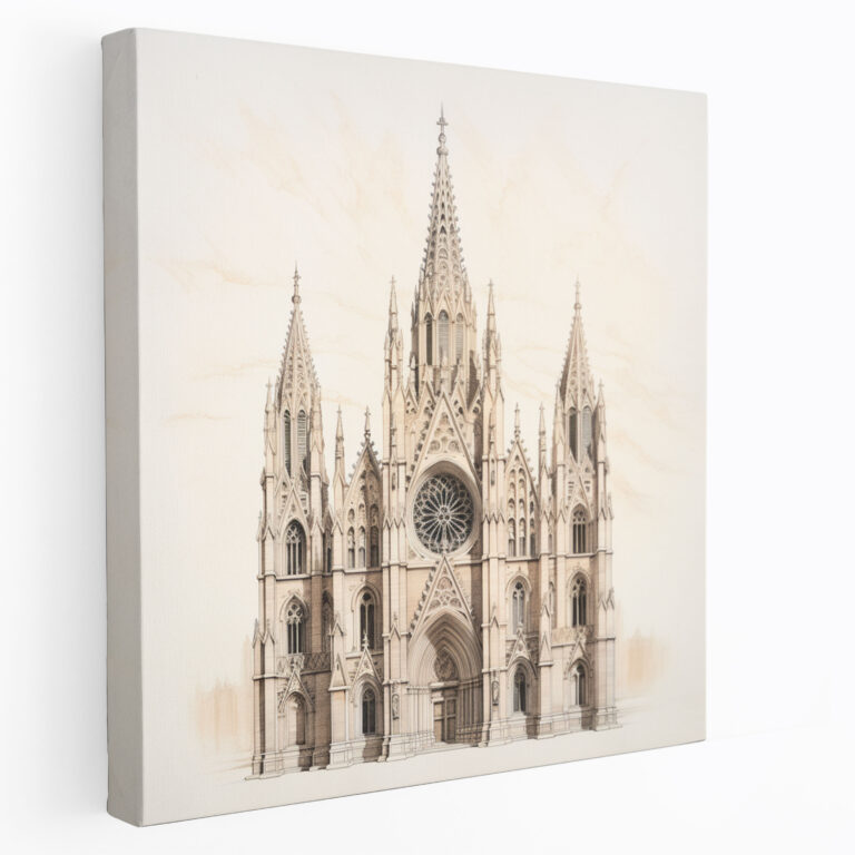 Classic Architectural Canvas Print - Majestic Cathedral - Classic, Canvas Wall Art, Wall Decoration, Canvas Print