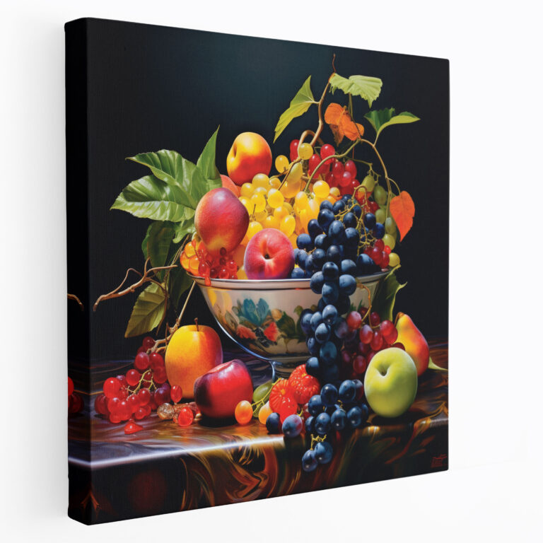 Classic Still Life Wall Art - Bowl Of Fresh Fruits - Classic, Canvas, Classic, Wall Decoration