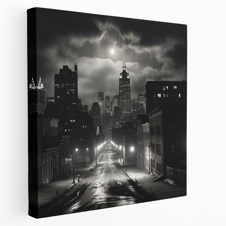 Classic Wall Art - Night City Skyline - Classic, Wall Decoration, Canvas Print, Wall Art
