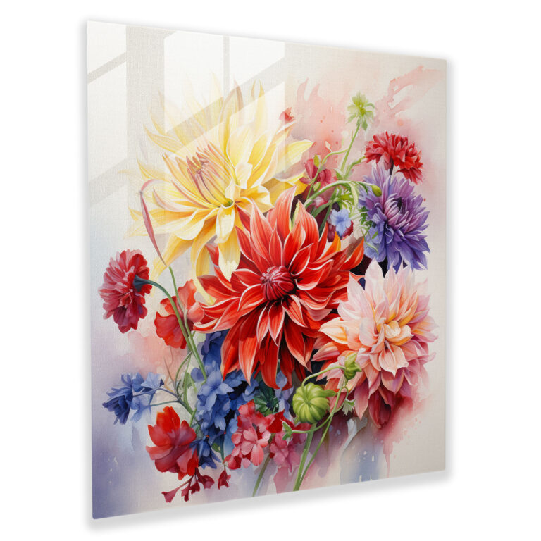 Radiant Blooms Glass Print - Classic, Classic, Radiant Blooms, Glass Print
