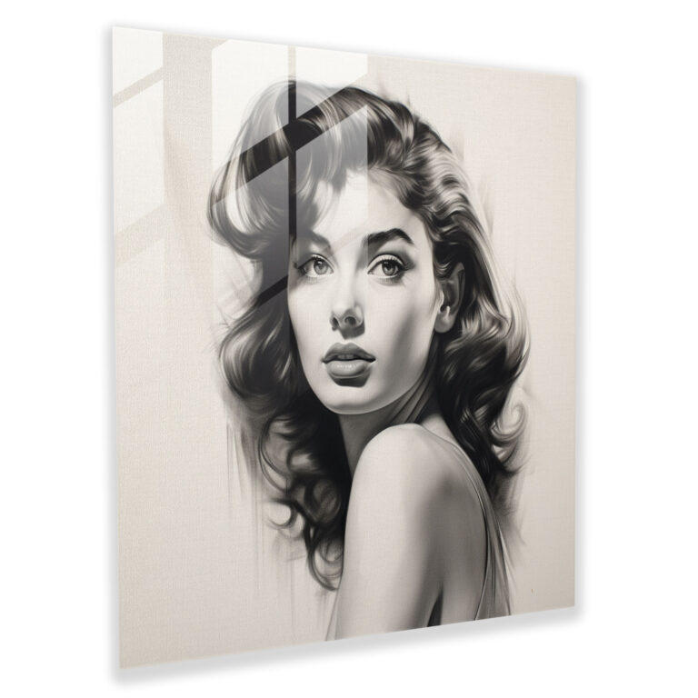Timeless Beauty Glass Print - Classic, Classic, Glass Art, Home Decoration