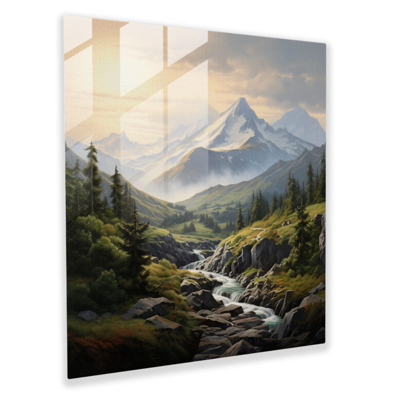 Tranquil Heights Glass Print - Classic, Glass Wall Art, Glass Print, Wall Decoration