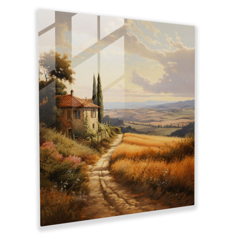 Classic Landscape Glass Print - Classic, Glass Art, Serene Landscape, Glass Print
